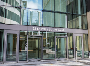 33 Dundas Street West - Contemporary Revolving Doors